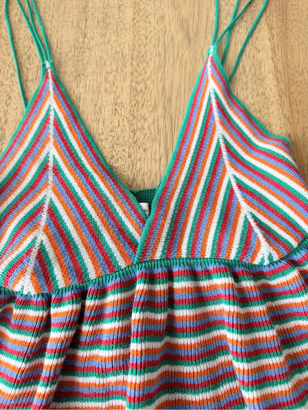 ZARA Striped Knit Dress Size Small Boho Hippie Festival - Picture 10 of 11